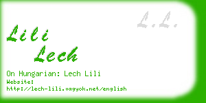 lili lech business card